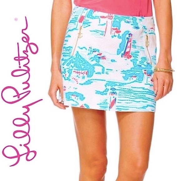 Jupe Mini Lilly Pulitzer Nutty Professor - Taille 4, Motif Floral Multicolore, Occasion